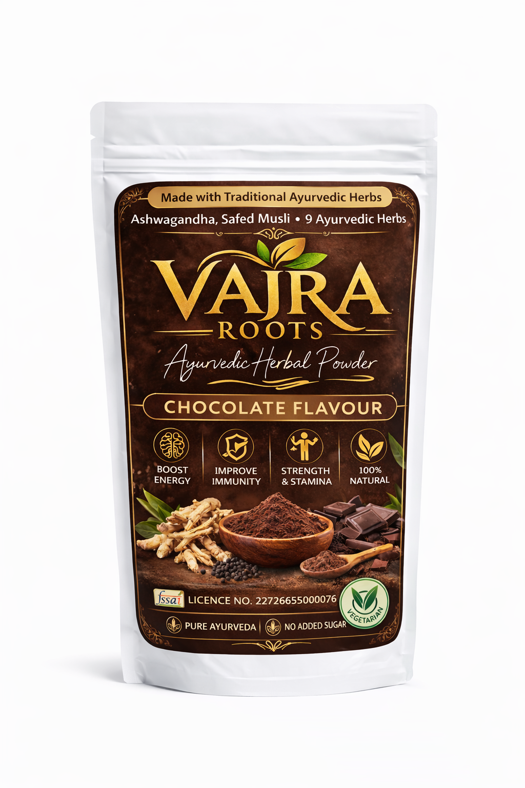 Vajra Roots Weight Gainer (Chocolate Flavour) 1kg